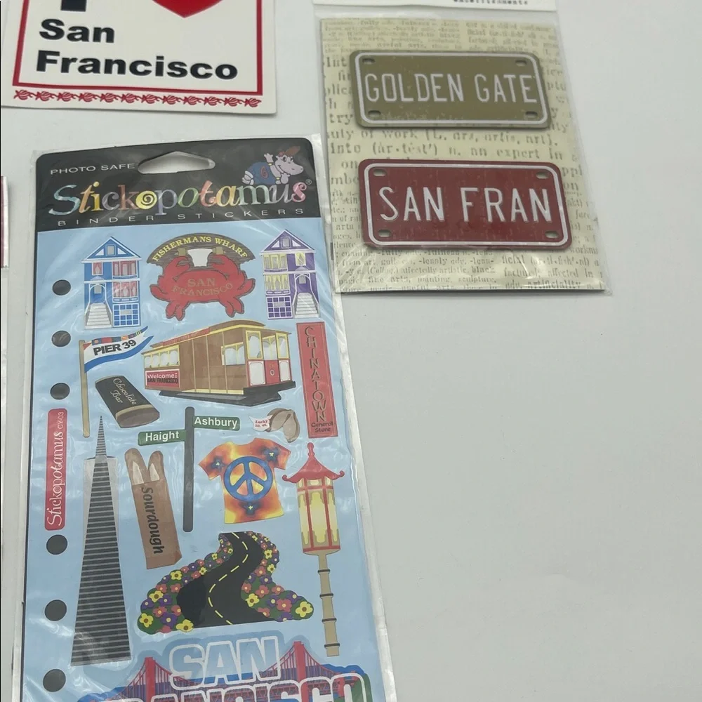 San Francisco Scrapbooking Supplies Stickers Die Cuts Embellishments NEW